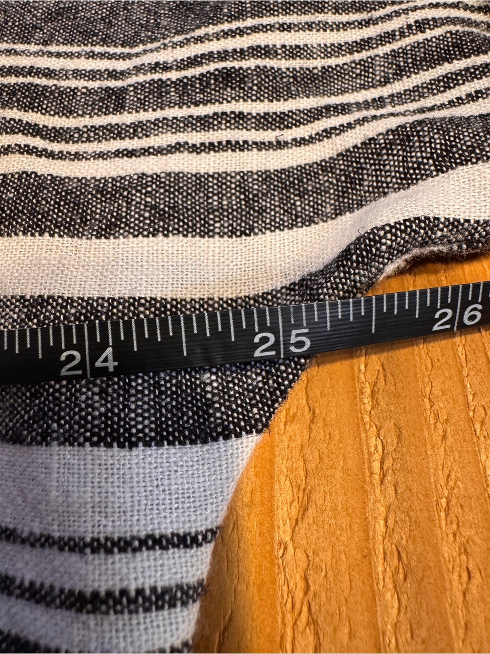 🤍 Tribal Mixed Stripe Linen Blend Blouse – Size Large - Picture 6 of 8
